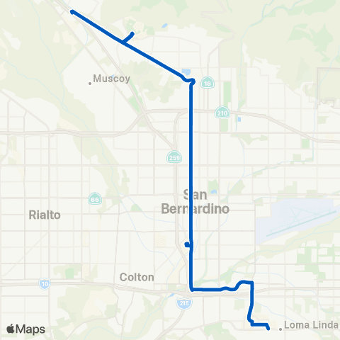 Omnitrans Cal State - Loma Linda map