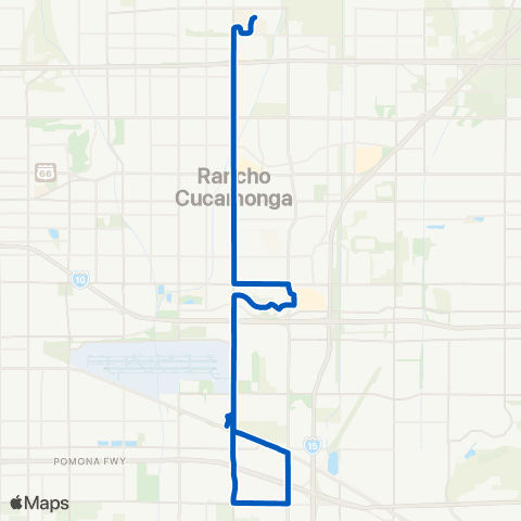 Omnitrans Ontario - Haven - Chaffey College map