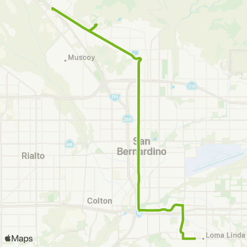 Omnitrans SbX Green Line map