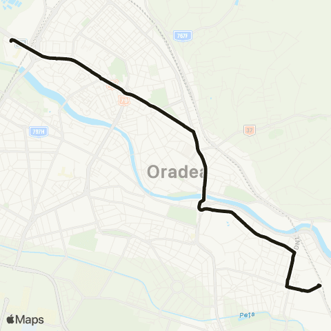 OTL Gara de Est - Kaufland Calea Borsului map