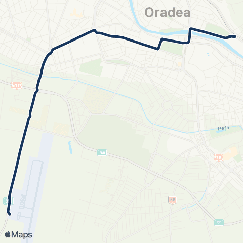 OTL Bazinul Olimpic - Aeroportul Oradea map