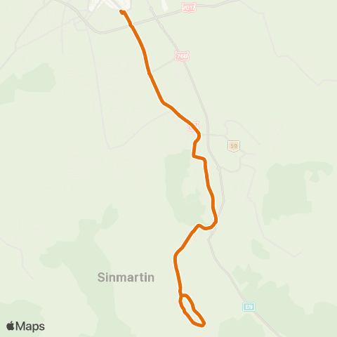 OTL Autogara Nufarul - Scoala Cordau map
