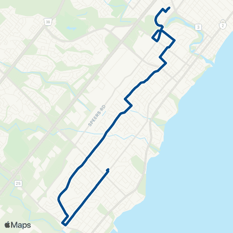 Oakville Transit Bridge map