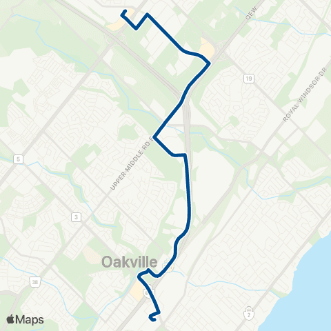Oakville Transit East Industrial map
