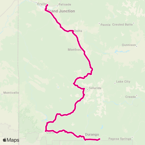 Outrider Durango - Grand Junction map
