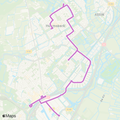Connexxion Beverwijk Station - Heemskerk Centrum map