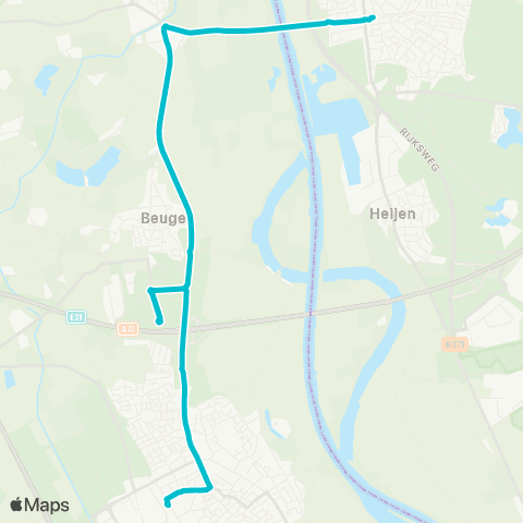 Arriva Boxmeer - Gennep map