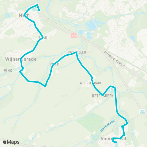 Arriva Nuth - Voerendaal map