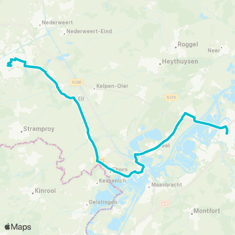 Arriva Roermond - Weert map