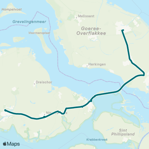 Connexxion Zierikzee - Middelharnis map