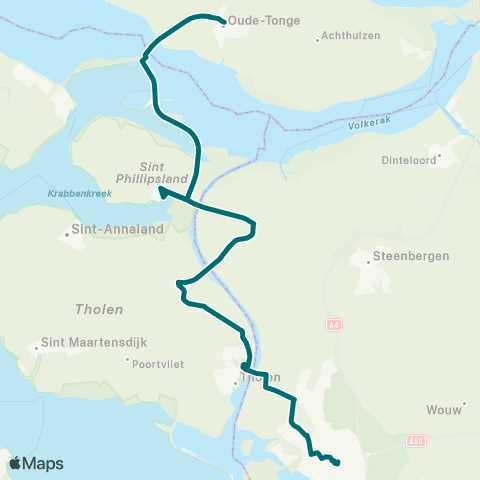 Connexxion Bergen op Zoom - Oude Tonge map