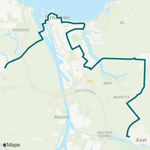 Connexxion Hoek - Axel map