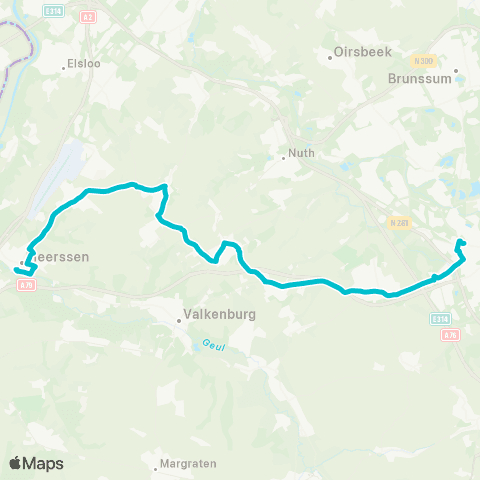 Arriva Heerlen via Hulsberg - Meerssen map