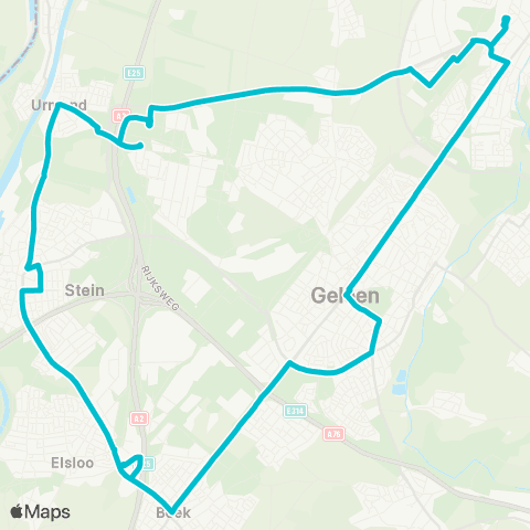 Arriva Sittard via Geleen en Beek / Stein - Sittard. map