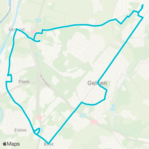 Arriva Sittard via Stein / Beek en Geleen - Sittard. map