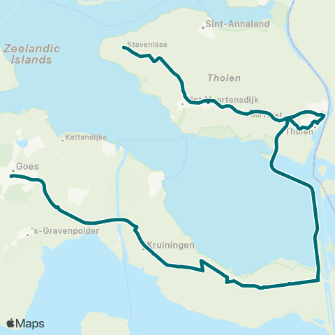 Connexxion Stavenisse - Goes map