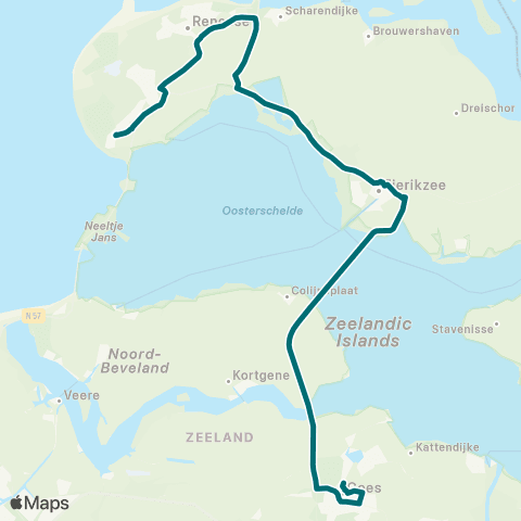 Connexxion Westenschouwen - Goes map