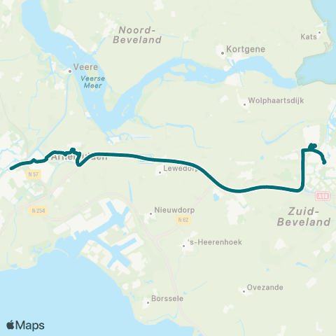 Connexxion Middelburg - Goes map