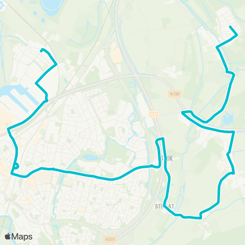 Arriva Boukoul - Roermond Leeuwen map