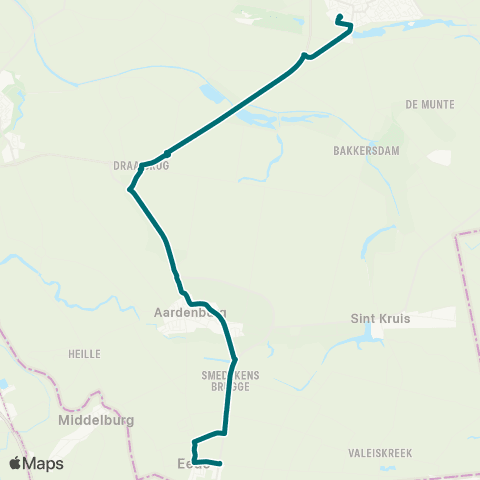 Connexxion Eede - Oostburg map