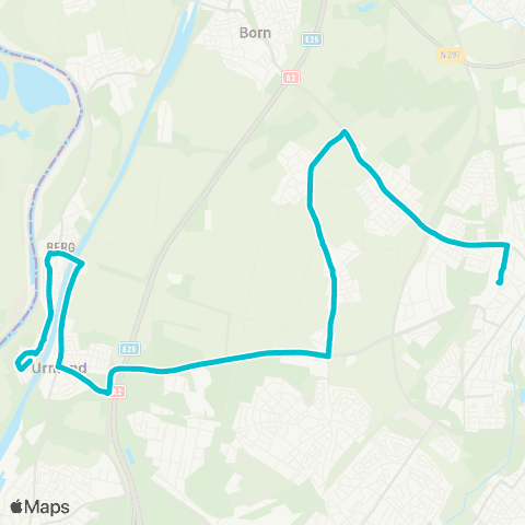 Arriva Urmond via Berg a / d Maas - Sittard map