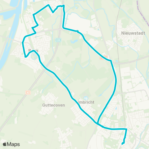 Arriva Sittard via NedCar / Holtum en Born - Sittard. map