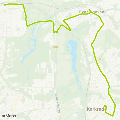 Arriva Kerkrade via Luckerheide - Landgraaf Station map