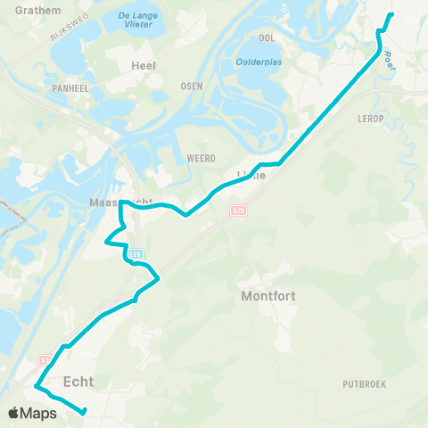 Arriva Roermond via Linne - Echt map