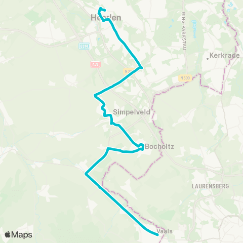 Arriva Heerlen via Simpelveld - Vaals map
