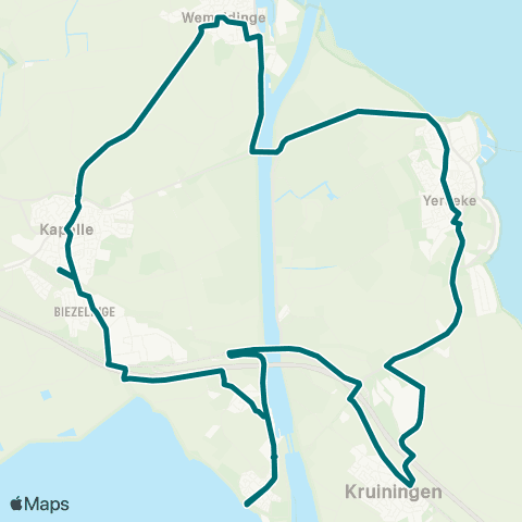 Connexxion Wemeldinge - Yerseke map