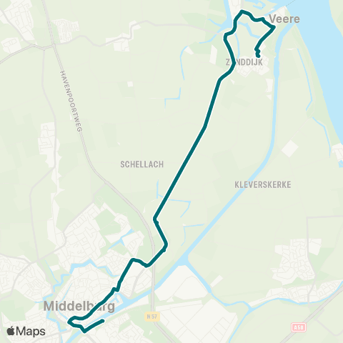 Connexxion Middelburg - Veere map