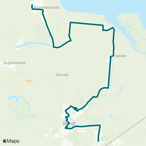 Connexxion Ossenisse - Clinge map