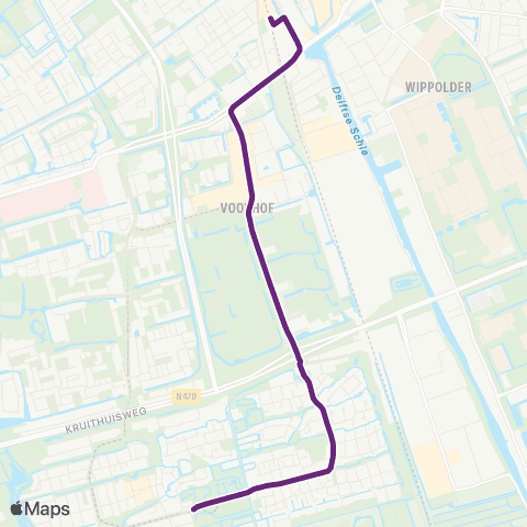 EBS Station Delft - Tanthof map