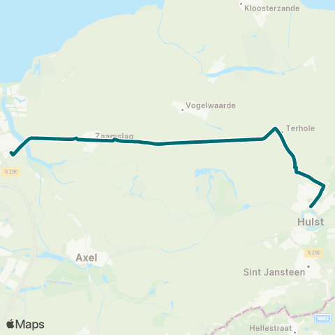 Connexxion Terneuzen - Hulst map