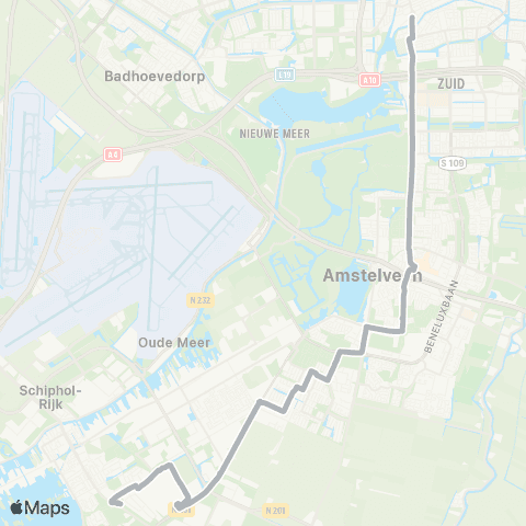 Connexxion Amsterdam Elandsgracht - Aalsmeer Busstation map