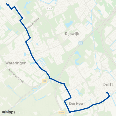 EBS Den Haag Leyenburg - Delft map