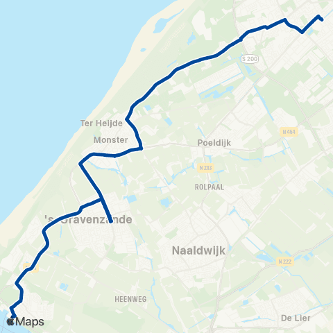 EBS Den Haag Leyenburg - Hoek van Holland map