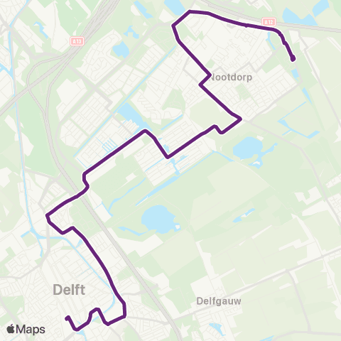 EBS Station Delft - Nootdorp Metro map