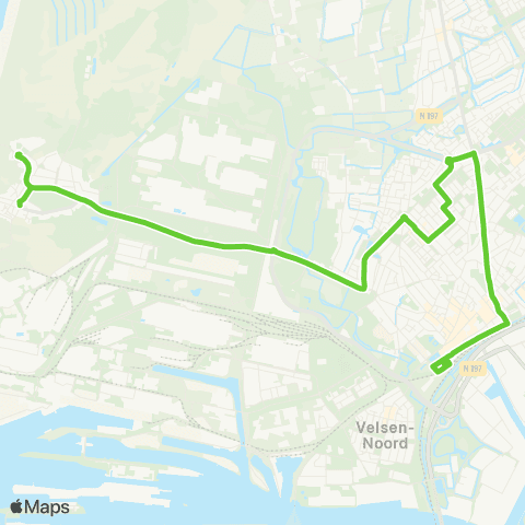 Connexxion Beverwijk Station - Wijk aan Zee Julianaplein map