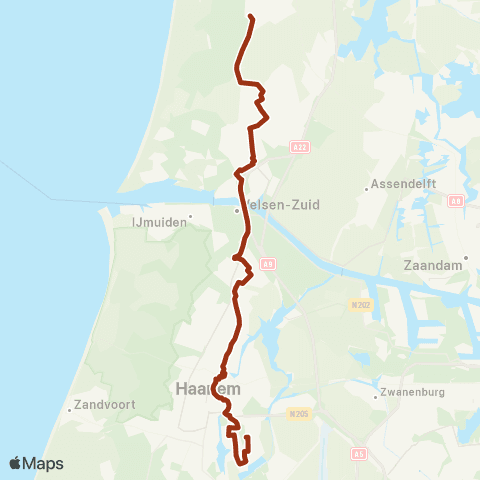 Connexxion Haarlem Schalkwijk - Castricum Station map