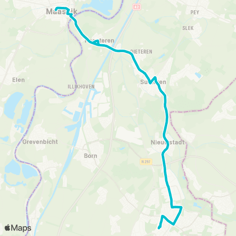 Arriva Sittard via Susteren - Maaseik map