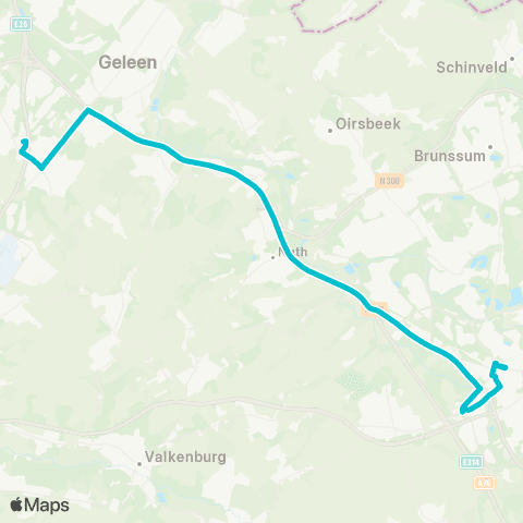 Arriva Heerlen via Neerbeek - Beek map