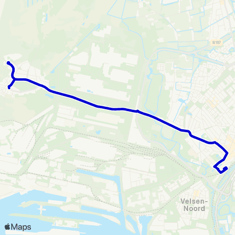 Connexxion Beverwijk Station - Wijk aan Zee Julianaplein map