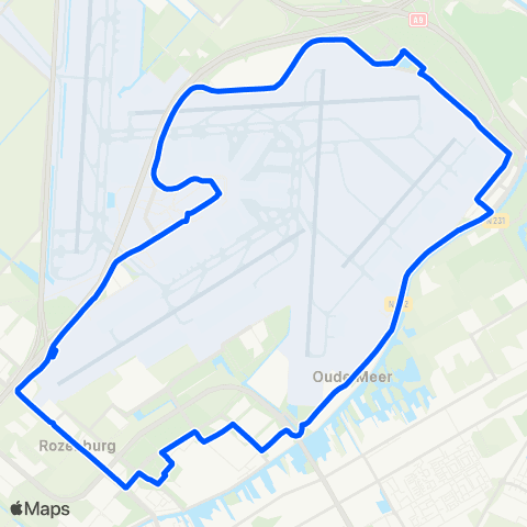 Connexxion Cirkellijn Schiphol Knooppunt Schiphol Noord map