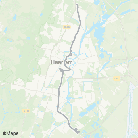 Connexxion Delftplein / Spaarne Gasth - Cruquius Spaarne Werkt map