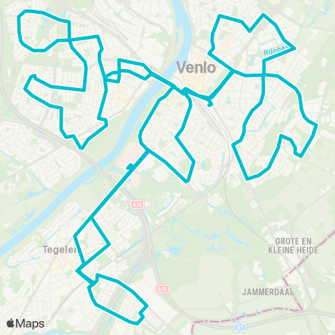 Arriva Vlinder Venlo map
