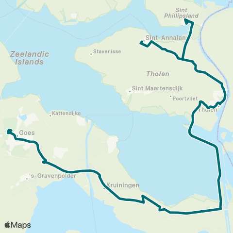 Connexxion St. Annaland - Goes map