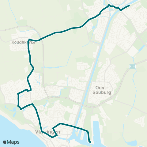 Connexxion Middelburg - Koudekerke - Vlissingen map
