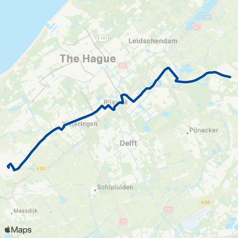 EBS Zoetermeer via Rijswijk - Naaldwijk map