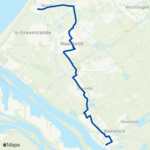 EBS Monster via Naaldwijk - Maassluis map